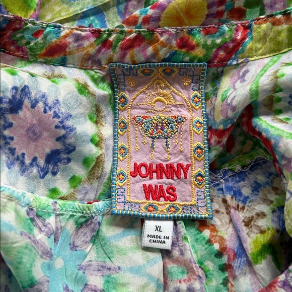 JOHNNY WAS- silk floral LEENA tunic top - Picture 8 of 11